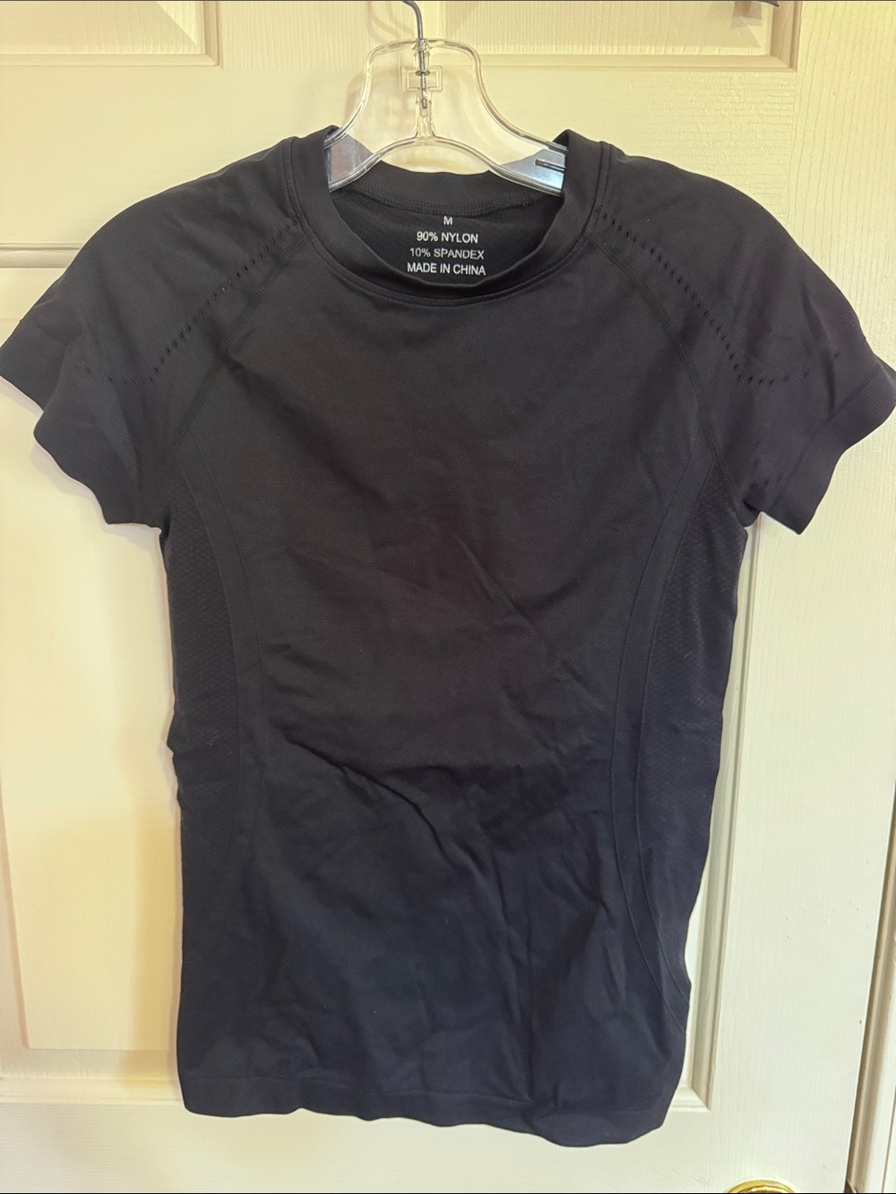 Black Seamless Athletic Short-Sleeve Top - Performance Stretch